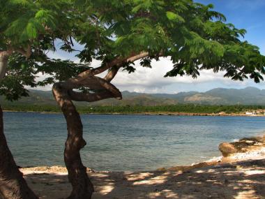 Kubánská provincie Sancti Spiritus se zálivem Playa la Boca